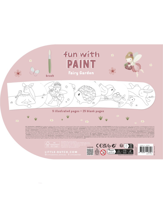 LITTLE DUTCH. Μπλοκ ζωγραφικής με νερομπογιές Fairy Garden