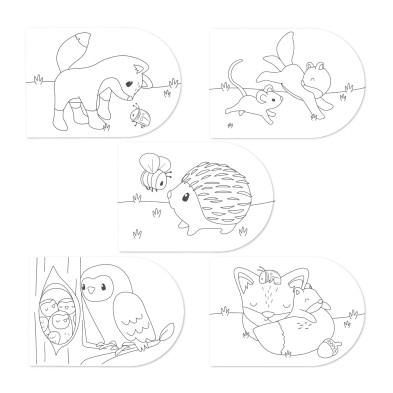 LITTLE DUTCH. Μπλοκ ζωγραφικής με νερομπογιές Forest Friends