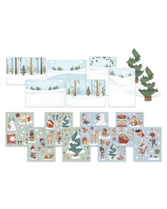 LITTLE DUTCH. Σετ με Χριστουγεννιάτικα αυτοκόλλητα