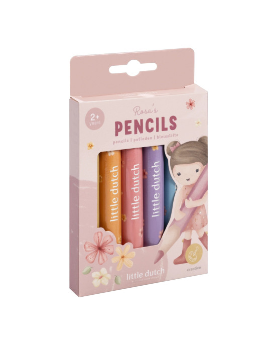 LITTLE DUTCH. Σετ 6 ξυλομπογιές Rosa