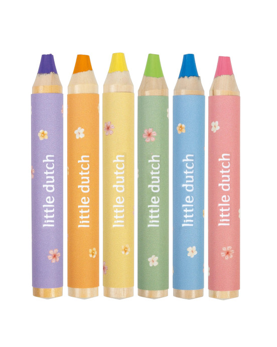 LITTLE DUTCH. Σετ 6 ξυλομπογιές Rosa