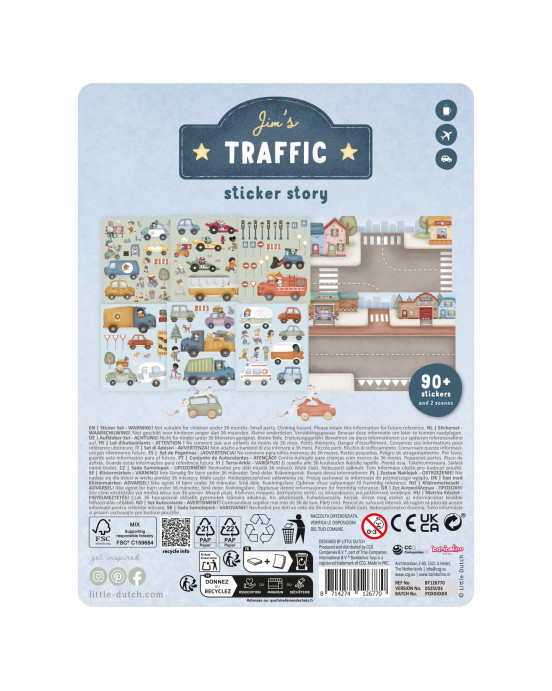 LITTLE DUTCH. Σετ με αυτοκόλλητα Jim