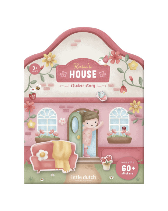 LITTLE DUTCH. Βιβλιαράκι με αυτοκόλλητα Rosa