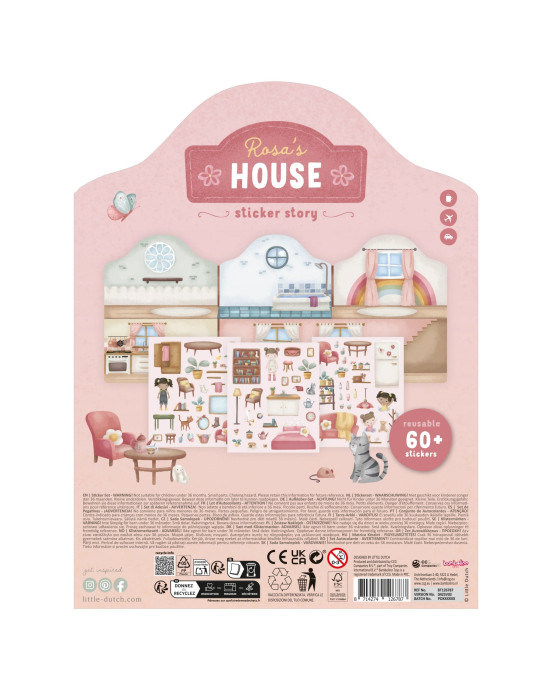 LITTLE DUTCH. Βιβλιαράκι με αυτοκόλλητα Rosa