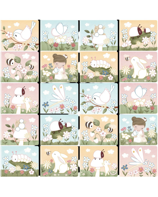 LITTLE DUTCH. Μπλοκ ζωγραφικής με ξυλομπογιές Rosa