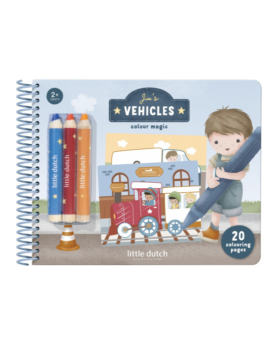 LITTLE DUTCH. Μπλοκ ζωγραφικής με ξυλομπογιές Jim