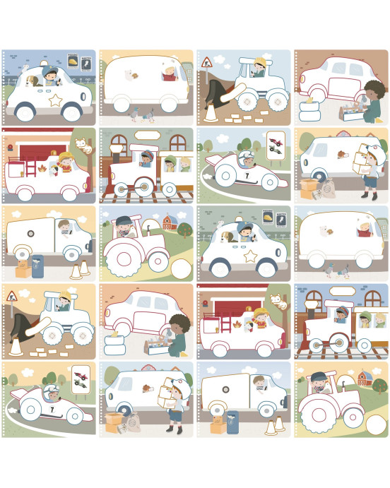 LITTLE DUTCH. Μπλοκ ζωγραφικής με ξυλομπογιές Jim