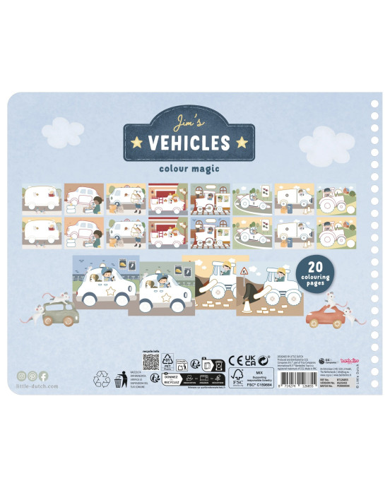 LITTLE DUTCH. Μπλοκ ζωγραφικής με ξυλομπογιές Jim