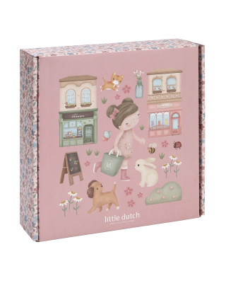 LITTLE DUTCH. Μεγάλο σετ ζωγραφικής - κατασκευών σε κουτί Rosa