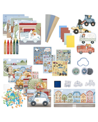 LITTLE DUTCH. Μεγάλο σετ ζωγραφικής - κατασκευών σε κουτί Jim