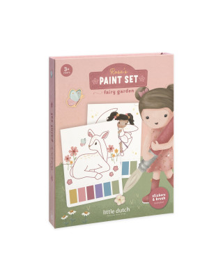 LITTLE DUTCH. Σετ ζωγραφικής με πινέλο Rosa Fairy Garden