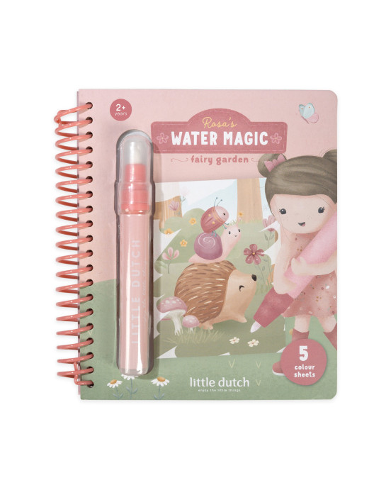 LITTLE DUTCH. Βιβλίο ζωγραφικής Water reveal Rosa Fairy Garden