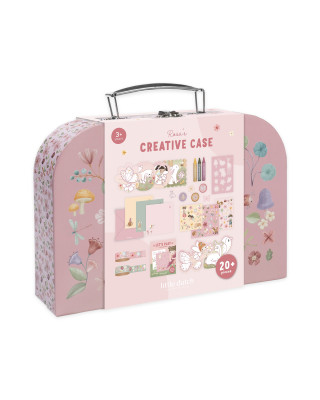 LITTLE DUTCH. Σετ ζωγραφικής - κατασκευών σε βαλιτσάκι Rosa Fairy Garden