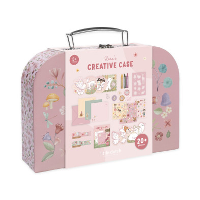 LITTLE DUTCH. Σετ ζωγραφικής - κατασκευών σε βαλιτσάκι Rosa Fairy Garden