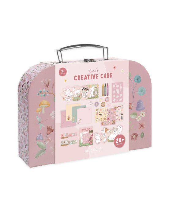 LITTLE DUTCH. Σετ ζωγραφικής - κατασκευών σε βαλιτσάκι Rosa Fairy Garden