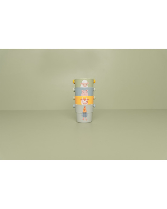 LITTLE DUTCH. Παιχνίδι μπάνιου κυπελάκια Little Farm