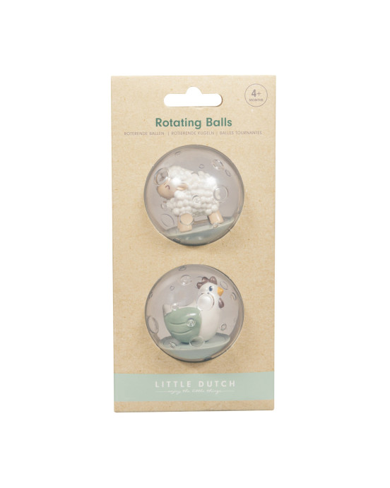 LITTLE DUTCH. Παιχνίδι μπάνιου περιστρεφόμενες μπαλίτσες με ζωάκια Little Farm
