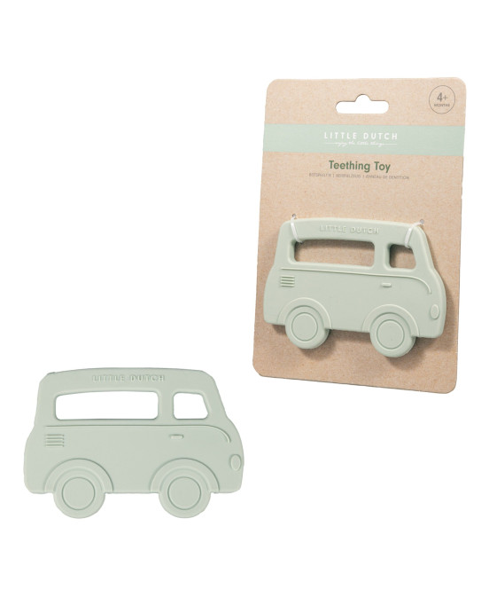 LITTLE DUTCH. Μασητικό σιλικόνης Λεωφορειάκι