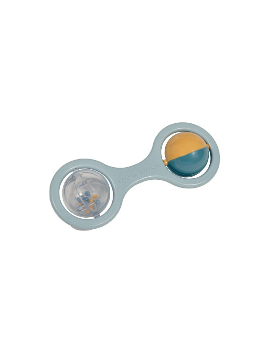 LITTLE DUTCH. Κουδουνίστρα με περιστρεφόμενη μπαλίτσα Μπλε