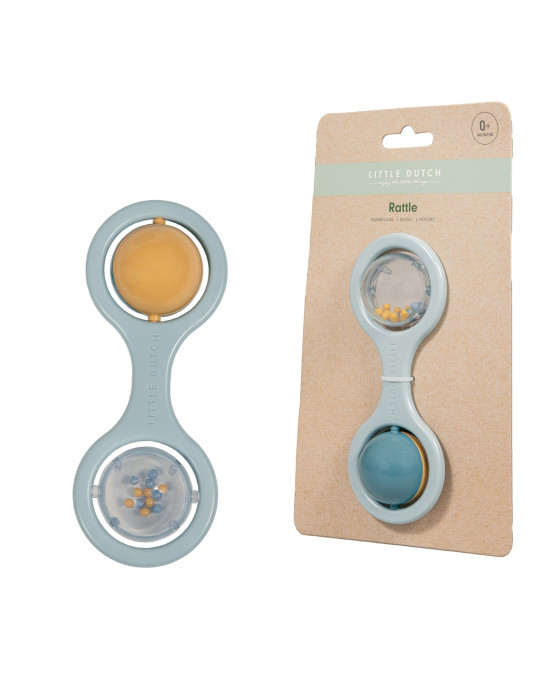 LITTLE DUTCH. Κουδουνίστρα με περιστρεφόμενη μπαλίτσα Μπλε