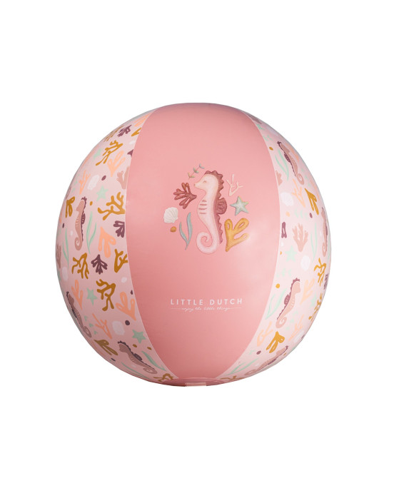LITTLE DUTCH. Μπάλα παραλίας Ocean Dreams Ροζ (35 εκ.)