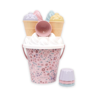 LITTLE DUTCH. Σετ κουβαδάκια παραλίας Ice Cream Dreamy Mermaid Ροζ