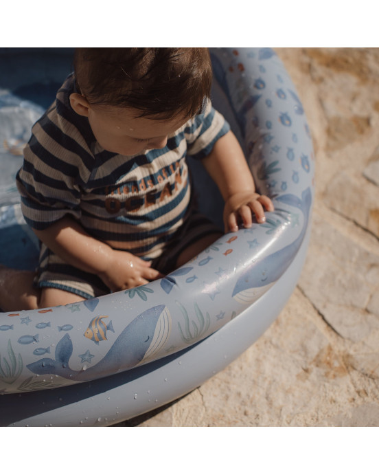 LITTLE DUTCH. Φουσκωτή πισίνα με ουρά φάλαινας Ocean World 80εκ.