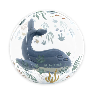 LITTLE DUTCH. Μπάλα παραλίας 3D Ocean World  Μπλε