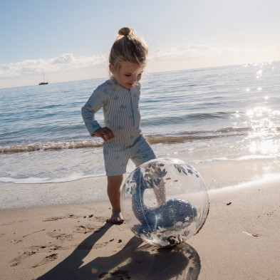 LITTLE DUTCH. Μπάλα παραλίας 3D Ocean World  Μπλε