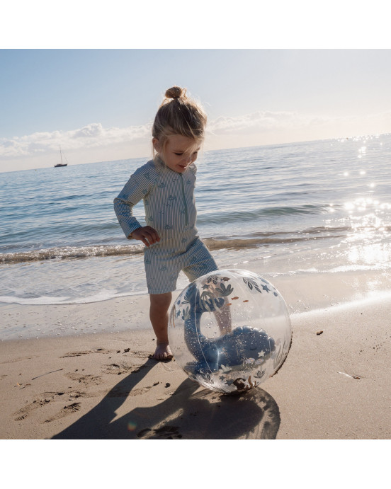 LITTLE DUTCH. Μπάλα παραλίας 3D Ocean World  Μπλε