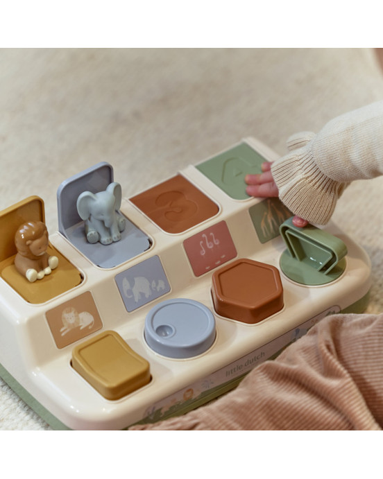 LITTLE DUTCH. Εκπαιδευτικό παιχνίδι pop-up ζωάκια Safari