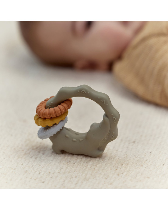 LITTLE DUTCH. Μασητικό σιλικόνης κροκοδειλάκι Safari