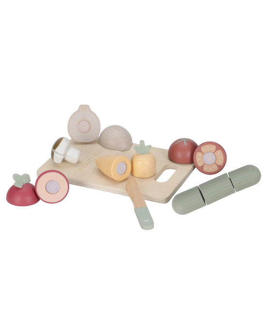 LITTLE DUTCH. Ξύλινος δίσκος κοπής με λαχανικά FSC