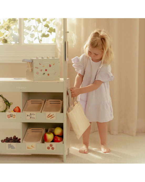 LITTLE DUTCH. Ξύλινος πάγκος αγοράς FSC