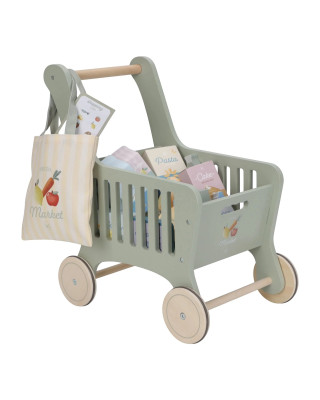 LITTLE DUTCH. Ξύλινο καροτσάκι αγορών FSC