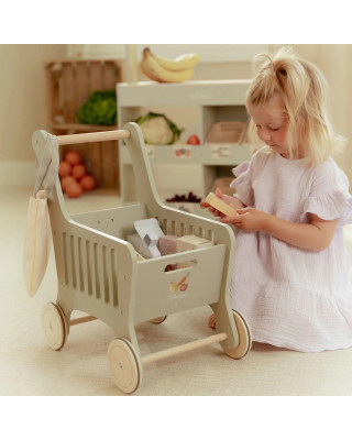 LITTLE DUTCH. Ξύλινο καροτσάκι αγορών FSC