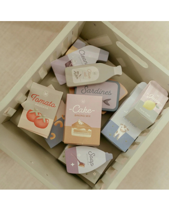 LITTLE DUTCH. Ξύλινο καροτσάκι αγορών FSC