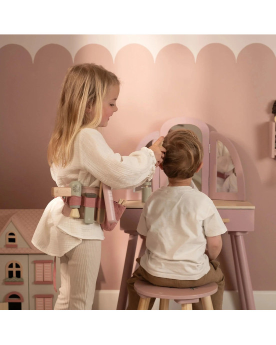 LITTLE DUTCH. Σετ κομμωτικής με ζώνη και ξύλινα αξεσουάρ FSC