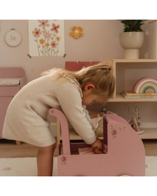 LITTLE DUTCH. Ξύλινο βρεφικό καρότσι για κούκλες FSC