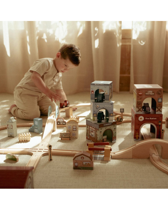 LITTLE DUTCH. Πυραμίδα ταξινόμησης με αυτοκινητάκια FSC