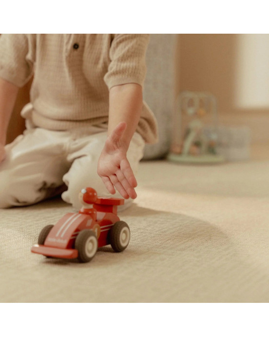 LITTLE DUTCH. Ξύλινα αγωνιστικά αυτοκινητάκια pull-back FSC