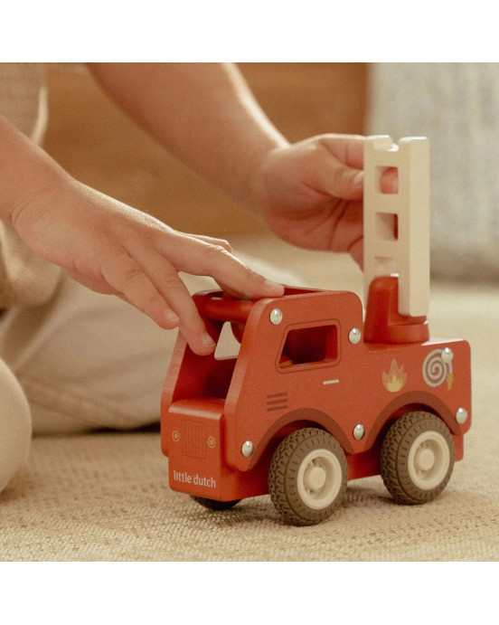 LITTLE DUTCH. Ξύλινο πυροσβεστικό όχημα FSC