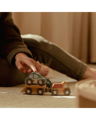 LITTLE DUTCH. Σετ ξύλινων οχημάτων παιχνιδιού FSC