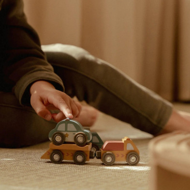 LITTLE DUTCH. Σετ ξύλινων οχημάτων παιχνιδιού FSC