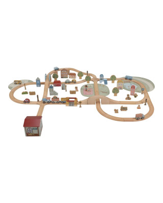 LITTLE DUTCH. Σετ παιχνιδιού τρενάκι με ράγες και οχήματα XL FSC