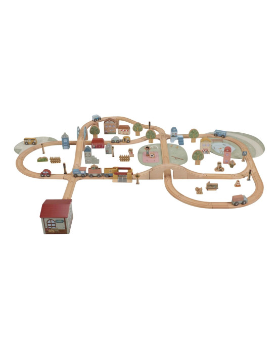 LITTLE DUTCH. Σετ παιχνιδιού τρενάκι με ράγες και οχήματα XL FSC