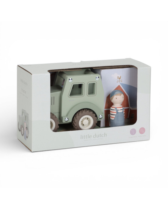 LITTLE DUTCH. Ξύλινο παιχνίδι τρακτέρ FSC