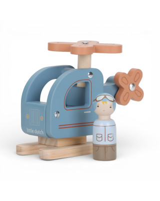LITTLE DUTCH. Ξύλινο παιχνίδι ελικοπτεράκι FSC