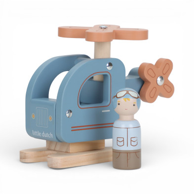 LITTLE DUTCH. Ξύλινο παιχνίδι ελικοπτεράκι FSC