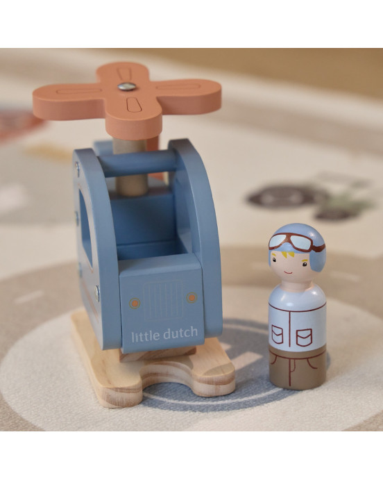 LITTLE DUTCH. Ξύλινο παιχνίδι ελικοπτεράκι FSC